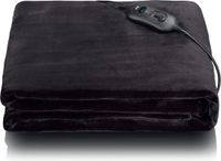 Melissa Elektrische Deken - Warmtedeken 180 x 130 cm - Fleece - Zwart