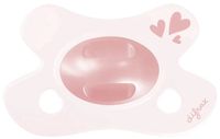 Difrax Natural Fopspeen - Newborn - Soft Pink Hearts
