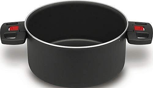 Ballarini Click+Cook Kookpan, antiaanbaklaag, 20 cm, aluminium/kunststof handgrepen, zwart