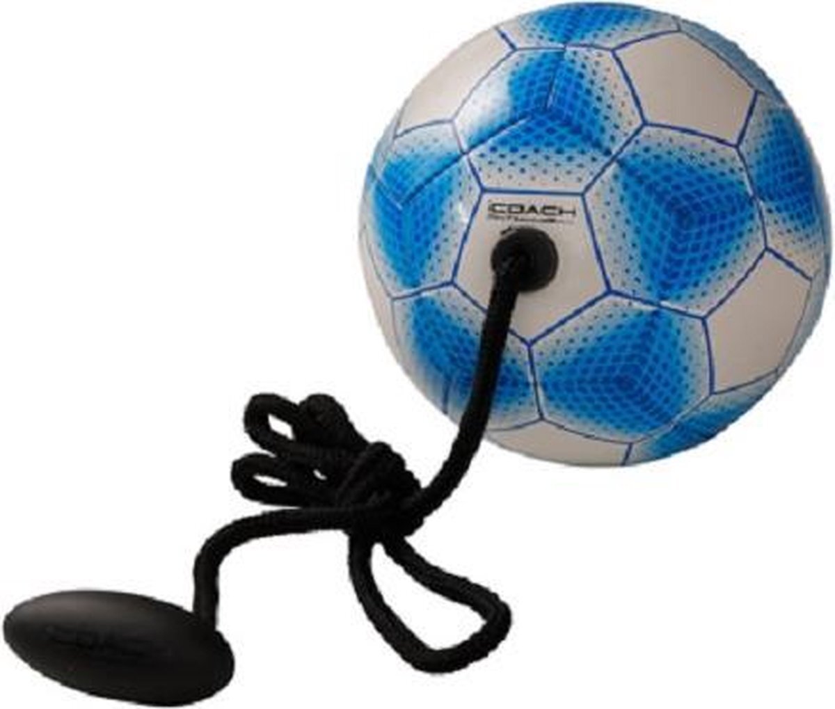 Piri Sport mini voetbal aan koord - wit/blue/blauw