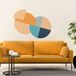 Ambiance Sticker Vooraf gelijmd vliesbehang met gigantische muurschilderingen - ABSTRACTE CIRKELS - 120x120cm