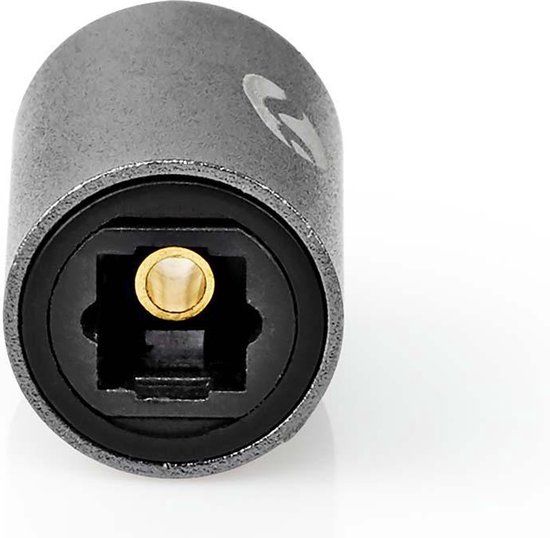 Nedis TosLink-Adapter - Toslink Female - Toslink Female - Recht - Metaal - Gun Metal Grijs