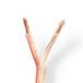 Nedis Câble de haut-parleur - 2 x 6.00 mm² - CCA - 25.0 m - Transparent