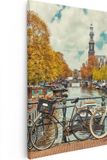 Artaza Canvas Schilderij Amsterdamse Brug - 60x90 cm - Canvas Print