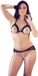 Cottelli Collection – Open Lingerie Set met Stimulatie Parels   – Maat M – Zwart