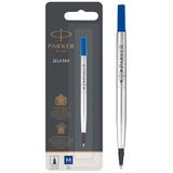 Parker rollervulling met fijne veer - zwart 1 stuk/verpakking Mittlerer Spitze blauw