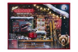 Gedore Red Adventskalender 2025, 51-delig, gereedschapkalender voor mannen, cadeau, R33003151