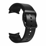 Samsung 2 in 1 siliconen/ leren bandje - Zwart - Galaxy watch 7 / Galaxy Watch FE - 40mm & 44mm