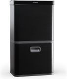 Klarstein RVS Afvalbak met Sensor en 3 Compartimenten (56L)