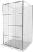 Mexen Kioto paroi de douche autoportant 110 x 200 cm, grille noir 8 mm, nickel brossé
