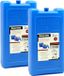 Arte R Koelelementen - 4x - groot blok - 1000 ml - 11 x 5 x 22 cm - blauw - voor koeltas en koelbox
