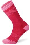 Lenz Sokken Merino 1 Mid Roze Geruit Unisex Wandelen Halfhoog Wol Polyamide Elastaan 39/41