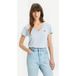 Levi's Perfect T-shirt Met Korte Mouwen En V-hals Blauw S Vrouw
