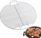 Inox BBQ Grille Ronde - Ø44cm - RVS - Avec Poignées - Adapté pour BBQ Charbon de Bois - Grille de Barbecue - Argent