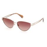 GAFAS Max&co Mo0089 Dames Zonnebril Goudkleurig Bruin Kunststof Volledig Omrand Modieuze Zonnebril Inclusief Brillenkoker
