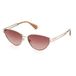 GAFAS Max&co Mo0089 Dames Zonnebril Goudkleurig Bruin Kunststof Volledig Omrand Modieuze Zonnebril Inclusief Brillenkoker