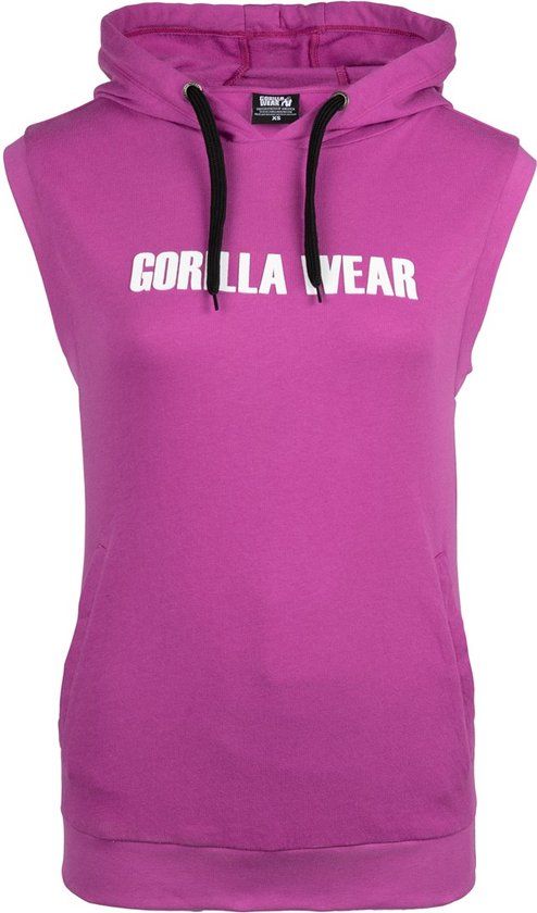 Gorilla Wear Virginia Mouwloos Hoodie - Fuchsia - XS
