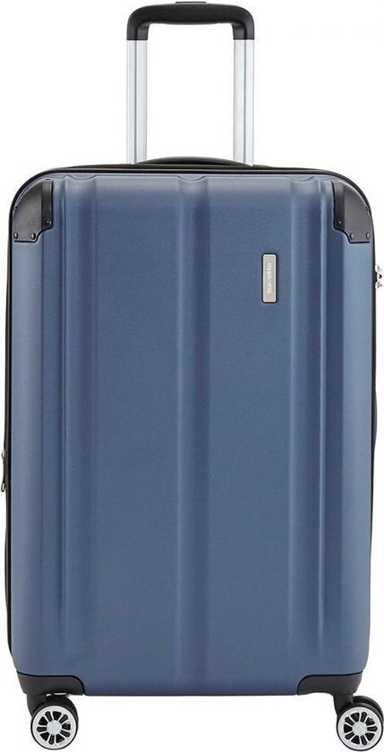 travelite City 4 Wiel Trolley M Expandable navy Harde Koffer Blauw