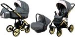 BabyLux® Lumio | Ensemble de poussette 3 en 1 | Flaxen | Poussette combinée | Ensemble de poussette | Poussette + Bébé