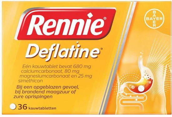 Rennie Deflatine kauwtabletten - 36 stuks