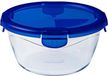 Pyrex Ronde bewaardoos met deksel, Cook & Go, 20 cm, 1,6 liter, borosilicaatglas, luchtdicht en waterdicht