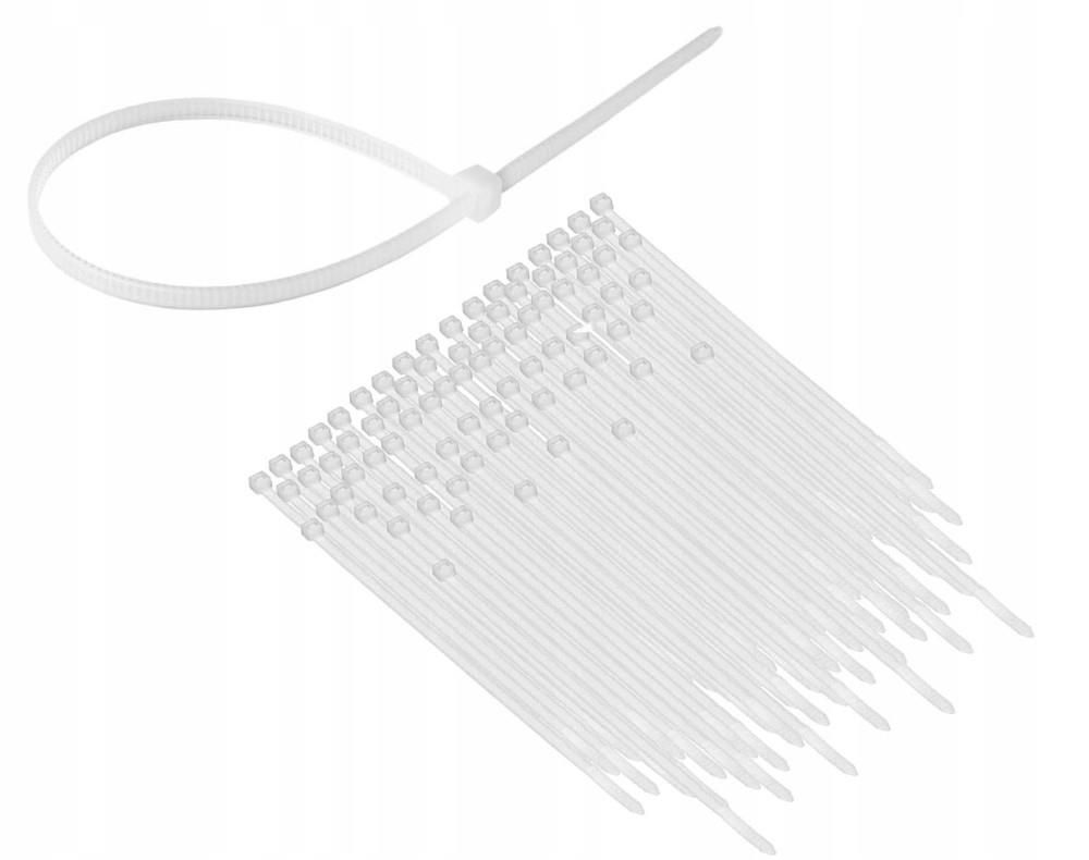 Enzo Orno Cable tie natural color, 4.8mm wide, 250mm long, 100 pcs.