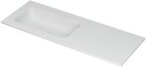 Wastafel INK Aspekt Wastafel Porselein Links Zonder Kraangat - 1200x450x15 mm - Mat Wit