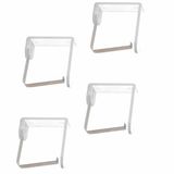 2Lif Tafelkleedklemmen - 4x st - transparant - 3 x 3 cm - kunststof