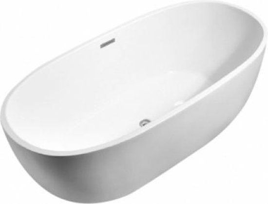 Best Design Manilla Oval Freestanding Bathtub - 170x78x60cm - White Acrylic