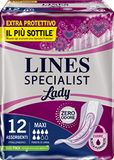 Lines Specialist Incontinence Pads 12 Pads per Pack - Pack of 3