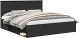 vidaXL Bedframe met hoofdeinde, zwart, 180 x 200 cm, massief grenenhout