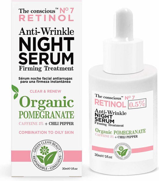 The Conscious™ Retinol Anti-wrinkle Night Serum Organic Pomegranate 30 Ml