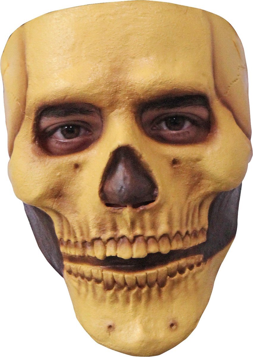 partychimp - Oud Skelet Schedel Masker Halloween - Latex - One size