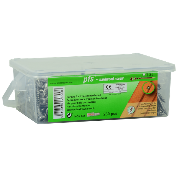 pgb-Europe Hardhoutschroeven VZK-T Ø5x60 C2 T-25 195st - GC6HTG050060