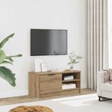 vidaXL - Tv-meubel - 80x35x36,5 cm - bewerkt hout - artisanaal - eikenkleur