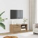 vidaXL - Tv-meubel - 80x35x36,5 cm - bewerkt hout - artisanaal - eikenkleur