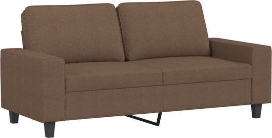 vidaXL Tweezitsbank 140 cm stof bruin