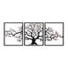 Handgeschilderd, decoratief metalen wandaccessoire (3 stuks), 40 x 49 x 1,5 cm, 100% metaal, 1,5 mm dik, unieke kleurvariaties voor stijlvolle woondecoratie