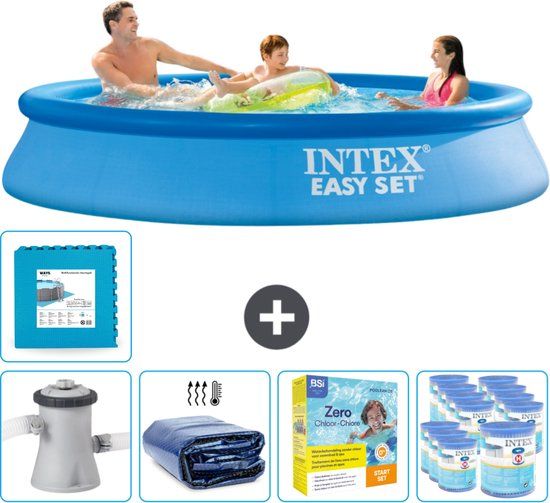 Intex Easy Set Zwembad - 305 x 61 cm - Rond - Blauw - Compleet Pakket