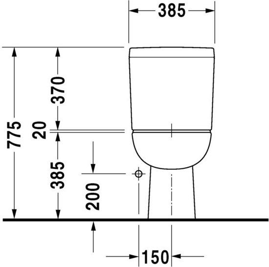 Duravit D-Code Toilet close-coupled | 21140100642