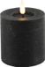 Countryfield Lyon LED kaars/stompkaars - zwart - D7,5 x H8 cm - timer