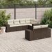 Maison Exclusive - Ensemble de jardin, 7 pièces, avec coussins, marron, en polyrotin
