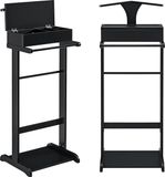 en.casa Dressboy kledingrek met opbergdoos 110x43,5x34,5 cm zwart