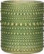 Countryfield Luxe theelichthouder - Aurora - glas - olijfgroen/goud - D7 x H8 cm