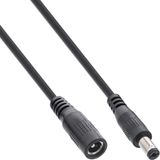 InLine 26801B electriciteitssnoer Zwart 1 m Type A (5.5 mm, 2.1 mm)