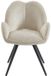 Vente-unique Lot de 2 fauteuils pivotants avec accoudoirs en tissu et métal noir - Beige - GULSUN