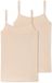 Schiesser Spaghettitop 2-pack katoen zand - 95/5 Dames Onderhemd - sand