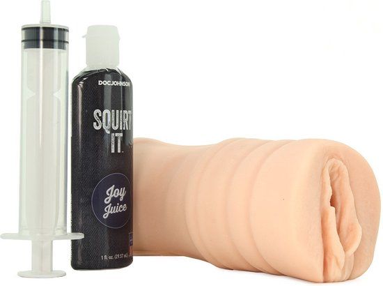 Doc Johnson Built In America Squirt It - Squirting Pussy - Vanilla - Beige