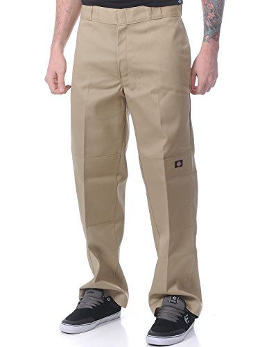 Dickies Werkbroek voor heren met dubbele knie, Beige (Khaki Kh), 32W / 34L