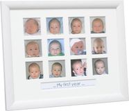 Deknudt Frames multifotolijst S54ST9 - wit - 12x 5x5 cm met tekstvak